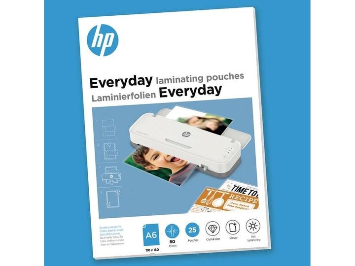 Produktbild HP Laminierfolie Everyday A6, 80 µm, 25 Stück, Glänzend (A6, 25 Stück, 80 µm)