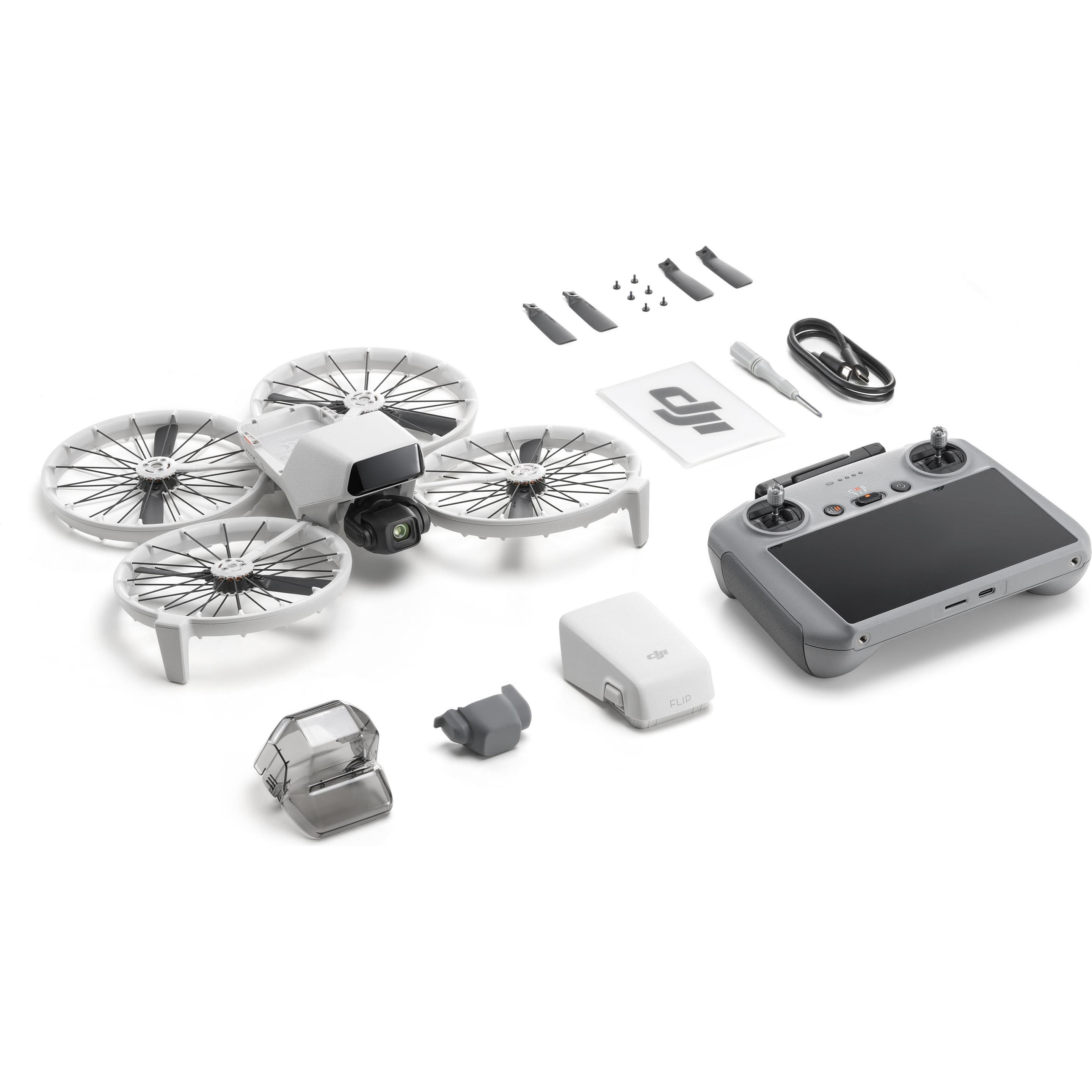 DJI Flip (RC 2) (31 min, 249 g, 48 Mpx), Drohne, Grau