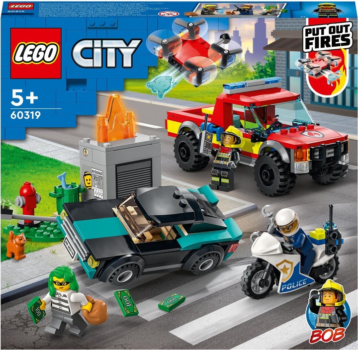 Produktbild LEGO Löscheinsatz und Verfolgungsjagd (60319, LEGO City)