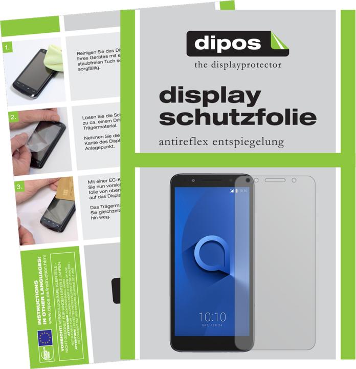 Dipos 2x Pellicola Antiriflesso Per Alcatel 1C (2019): Opaca, Anti-impronta, Made In Germany