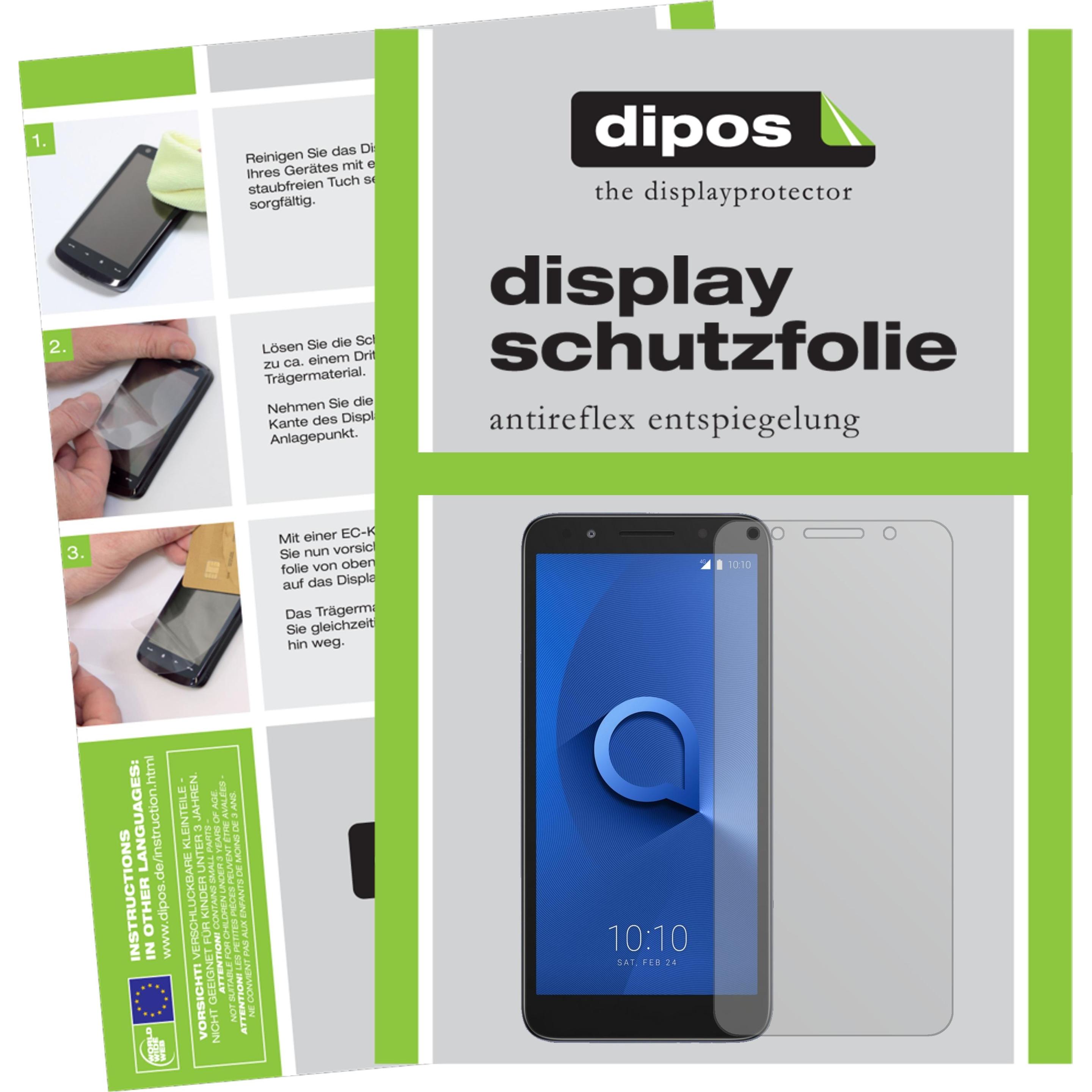 Dipos Displayschutzfolie Antireflex (5 Stück, Alcatel 1X (2019)), Smartphone Schutzfolie, Transparent