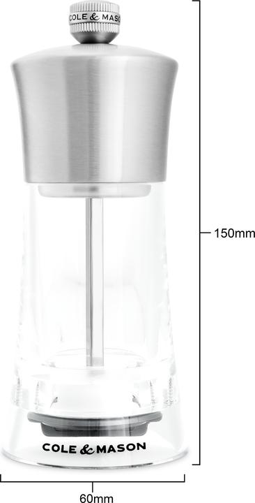 Image du produit Cole & Mason Pfeffer-Salzmühlen Set Bromley Acryl SS 15x6x6 cm (Sel, Poivre)
