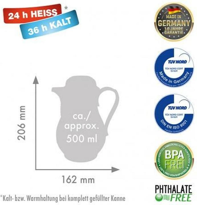Produktbild 530-01-00-0 Isolierflasche 0,5 l Elfenbein (0.50 l)