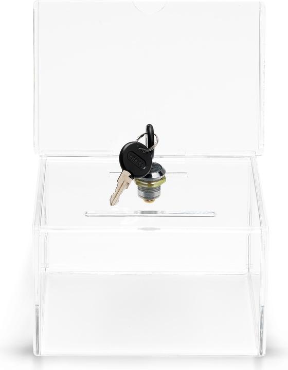 Actual product image Deflecto Suggestion Box with sign holder + lock