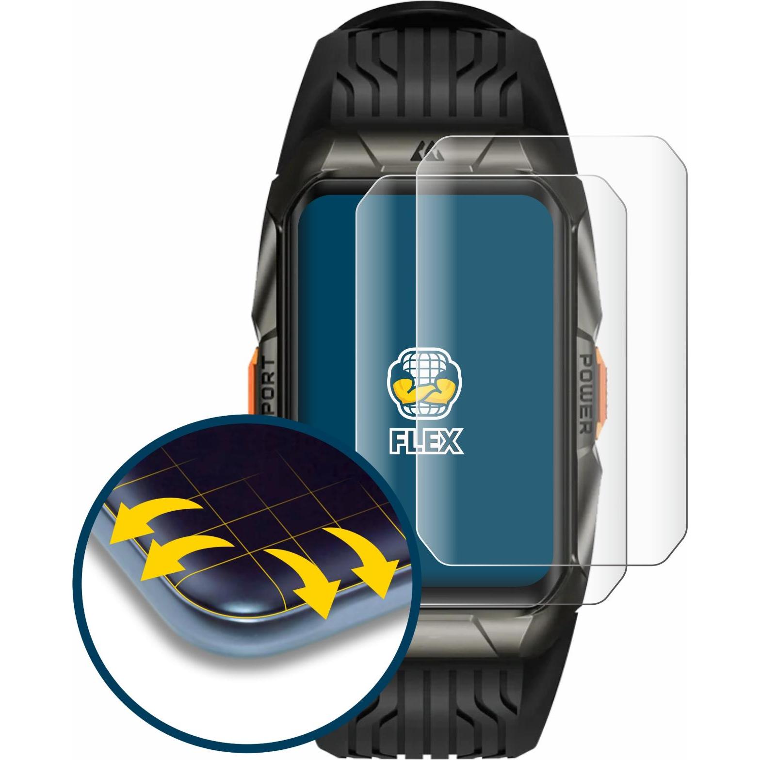 Thumbnail - BROTECT Fullscreen Schutzfolie Displayschutz Folie Klar Transparent, Smartwatch Schutzfolie, Transparent