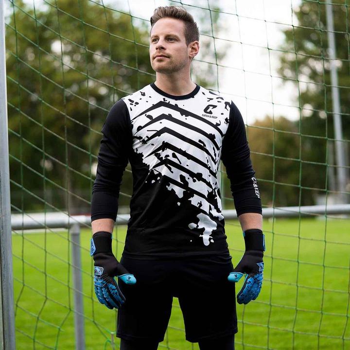 Produktbild Catch & Keep Trikot Protection Torwarttrikot Gr. XL Weiss-Schwarz Fussball Torwart Shirt Oberteil (XL)