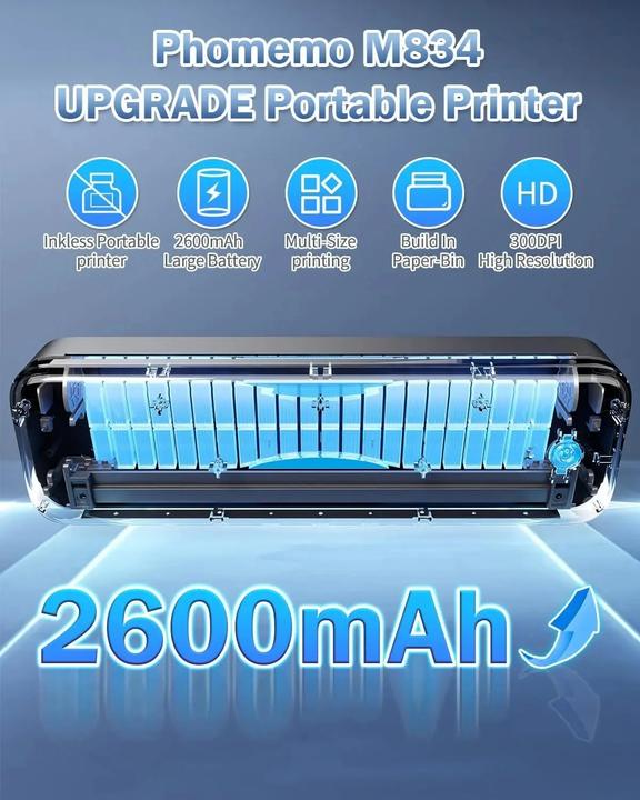 Produktbild Phomemo M834 mit Bluetooth BLA (300 dpi)