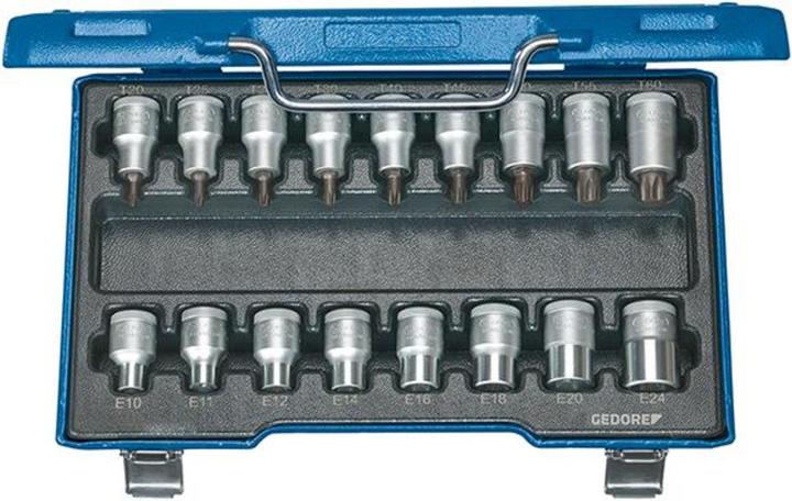 Image du produit Gedore ITX 19 TX-017 Schraubendreher-Satz 1/2" 17-teilig Innen+Aussen-TX