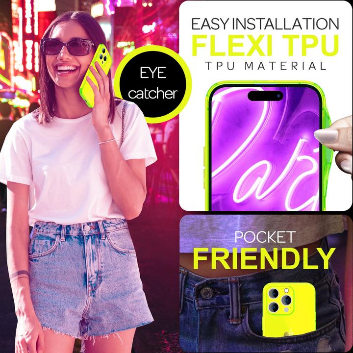 Immagine prodotto Nalia Copertura in silicone trasparente al neon (Apple iPhone 16 Pro Max)