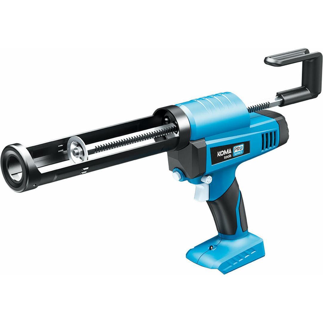 Koma Tools, Pistola dosatrice + ingrassatore, Elektrische Silikonpistole Pro Series Blau Schwarz 43,8 X 6,8 X 27 Cm