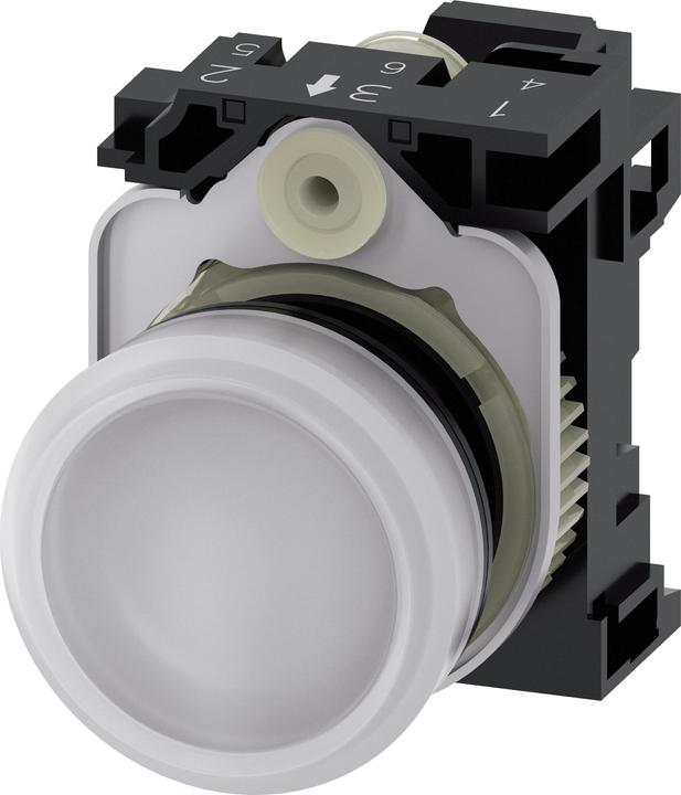 Produktbild Siemens Leuchtmelder komplett 1f LED AC rnd hoch 3SU1103-6AA60-3AA0