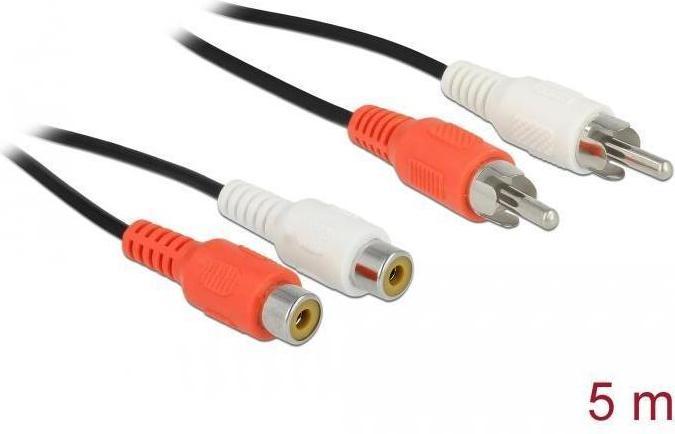 Produktbild Delock 85807 Audio-Kabel 2 x RCA (5 m, Cinch Kabel)