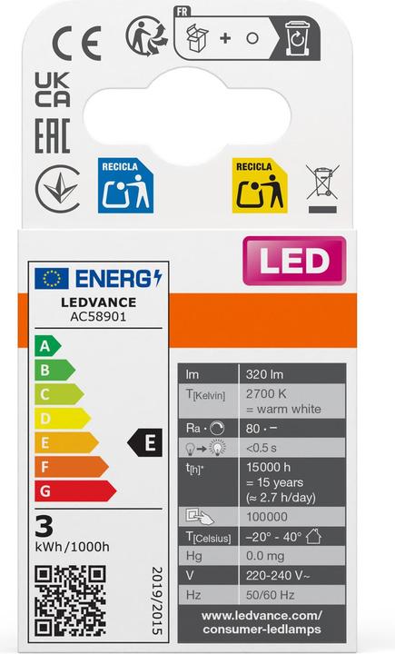 Immagine prodotto Osram Pin (G9, 2.60 W, 320 lm, 1 x, E)