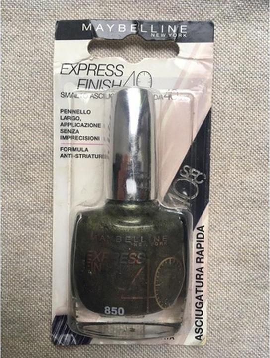 Actual product image Maybelline New York Maybelline Express Finish 40' Nail Polish No. 850 10ml (Khaki green, Colour paint)