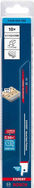 Produktbild Bosch Professional Zubehör EXPERT ‘Hard Nail Pallets’ S 1122 CHM Säbelsägeblatt, 10 Stück