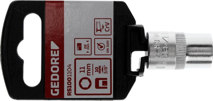 Produktbild Gedore Red red R51001104 Steckschlüsseleinsatz 3/8" 6-kant 11 mm Länge 28 mm (11 mm)