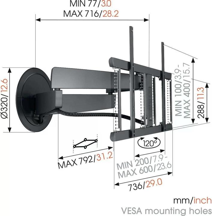 Produktbild Vogels TVM 7675 (Wand, 77", 35 kg)