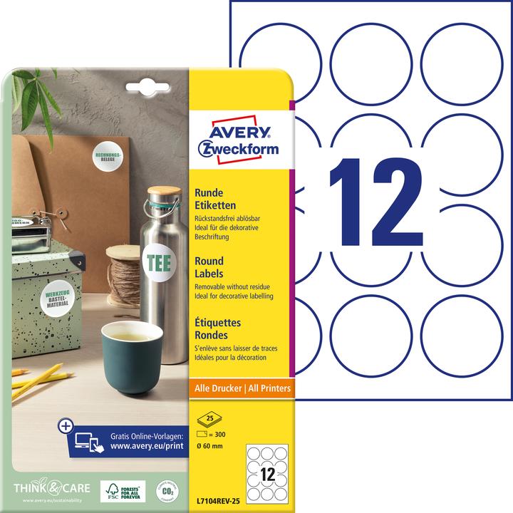 Productafbeelding Avery Ronde etiketten