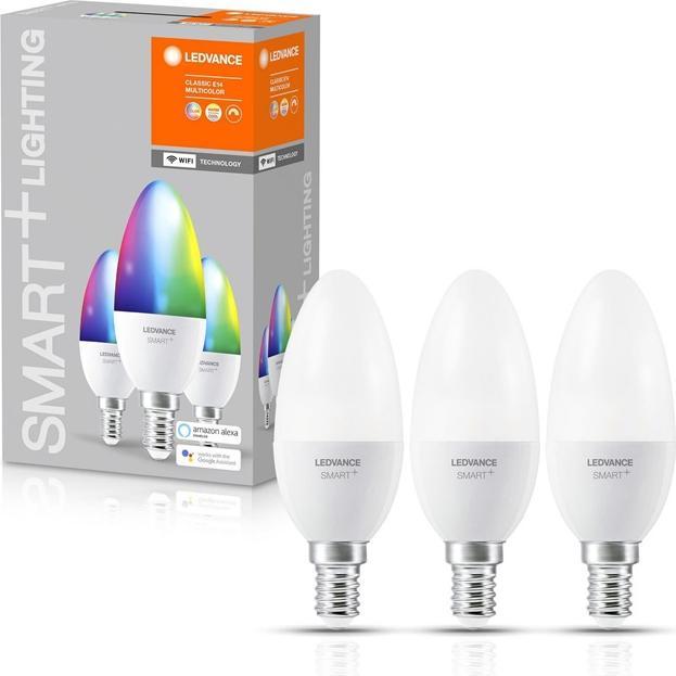 Actual product image Osram SMART+ MATTER Classic B40 4.9W 827...865 Multicolor E14 TRIPLE PACK (E14, 470 lm, 12x)