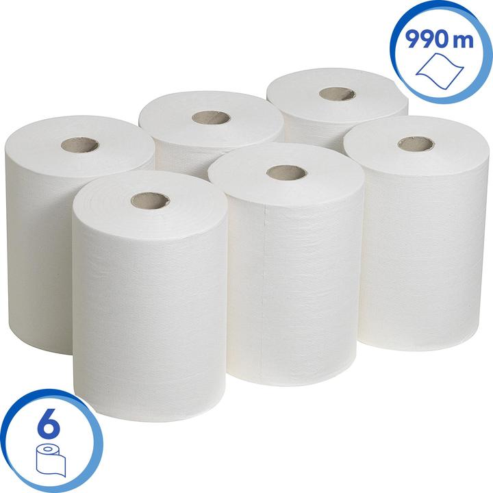 Productafbeelding Kimberly-Clark SCOTT SLIMROLL Handdoeken Wit (6 x)