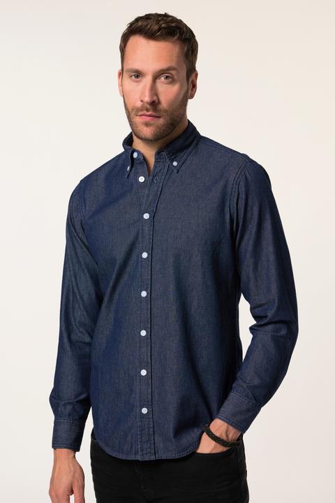 Produktbild JP1880 JP 1880 Denim-Hemd, Langarm, Buttondown-Kragen, Modern Basic Fit (5XL)