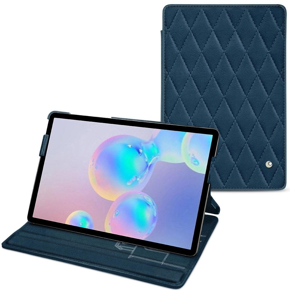 Noreve Lederschutzhülle horizontal (Galaxy Tab S6), Tablet Hülle, Blau
