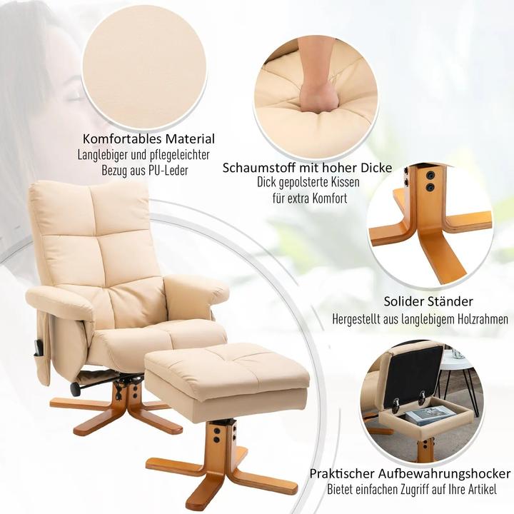Produktbild Homcom Massagesessel mit Liegefunktion