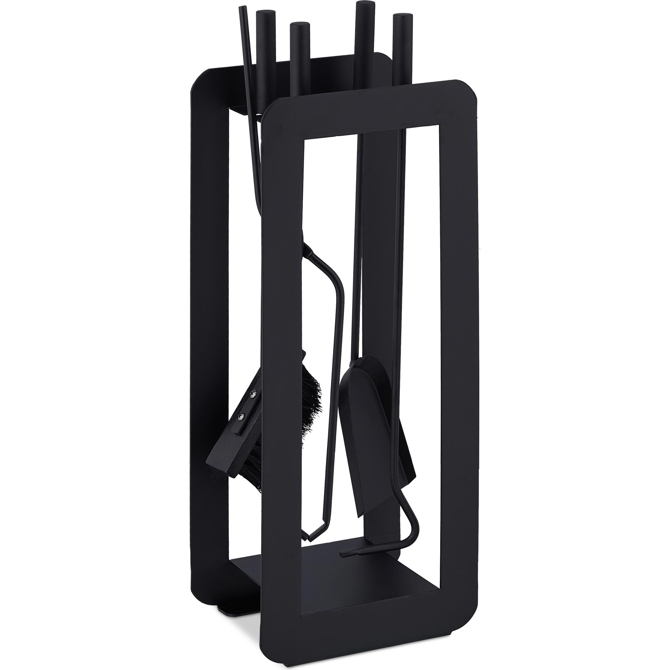 Relaxdays, Zubehör Kerzen + Kamin, Kaminbesteck (22.5 x 16 x 60 cm)