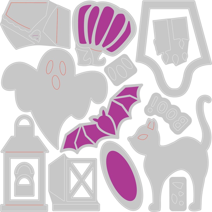 Immagine prodotto Sizzix Stencil fustellati Thinlits "Motivi di Halloween