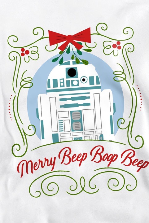 Actual product image Star Wars Unisex Adult Merry Beep Boop Beep R2-D2 Christmas Sweatshirt (L)