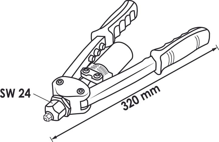 Produktbild Vigor Blindniet-Zange ∙ V2788 ∙ 320 mm ∙ Anzahl Werkzeuge: 5 (320 mm)