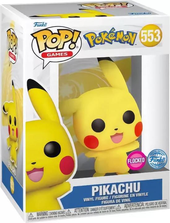 Produktbild Funko Pokémon POP! Games Vinyl figurine Pikachu Waving (Flocked) 9 cm