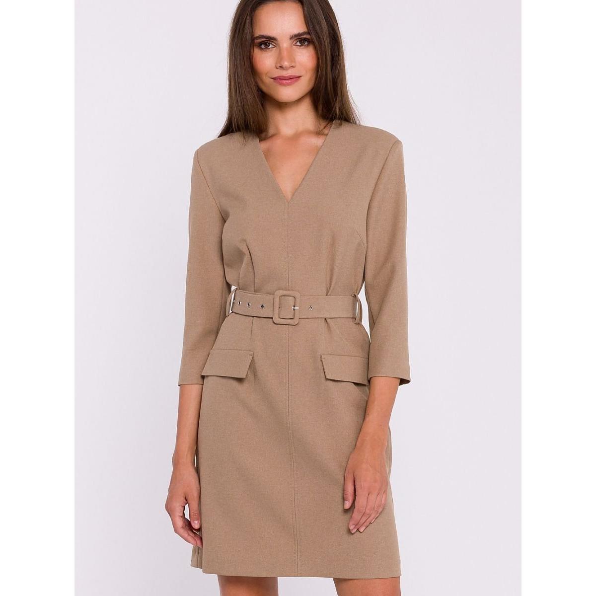 Stylove, Damen, Kleider, Alltagskleid, Beige, (XL)