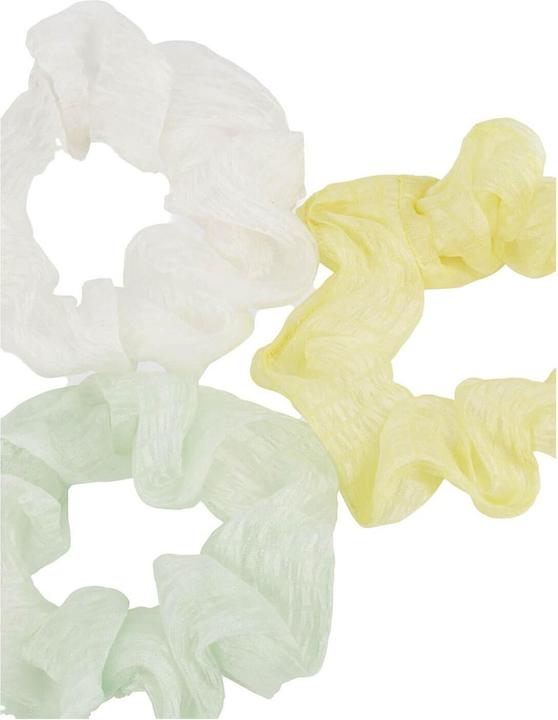 Image du produit Trisa Elastique transparent Twisted Scrunchie, menthe, jaune & blanc