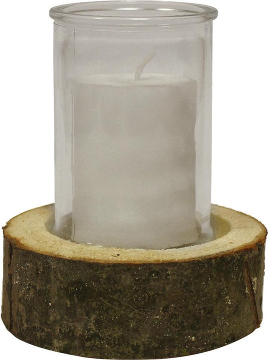 Image du produit Natura Punto Verre à bougie sur socle en bois (8 x 11 cm)