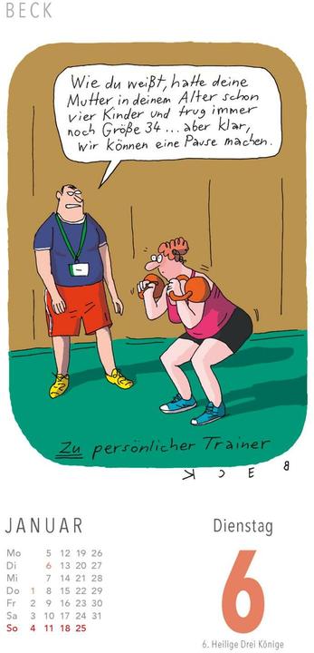 Actual product image Fiese Bilder Cartoons für jeden Tag 2026: Tagesabreisskalender