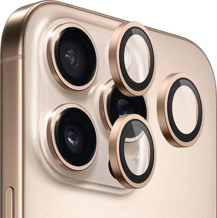 Produktbild BlueO - 99 Anti-Reflective Lens Glass - iPhone 16 Pro / iPhone 16 Pro Max - Gold Titanium (Apple iPhone 16 Pro, Apple iPhone 16 Pro Max)
