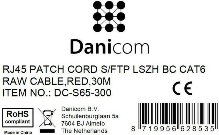 Produktbild Dsit CAT 6 Netzwerkkabel LSOH (S/FTP, CAT6, 30 m)