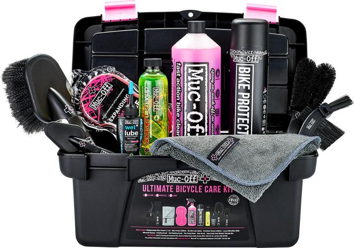 Immagine prodotto Muc-Off Kit Bicicletta Ultimate (1800 ml, Lubrificante universale, Spugna, Pulitore per biciclette, Detergente per catena, Set di cura)
