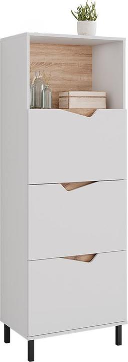 Image du produit Vicco Kommode Marelle, Weiss/Artisan, 60 x 169.5 cm mit 4 Fächern (60 x 38 x 169.50 cm)