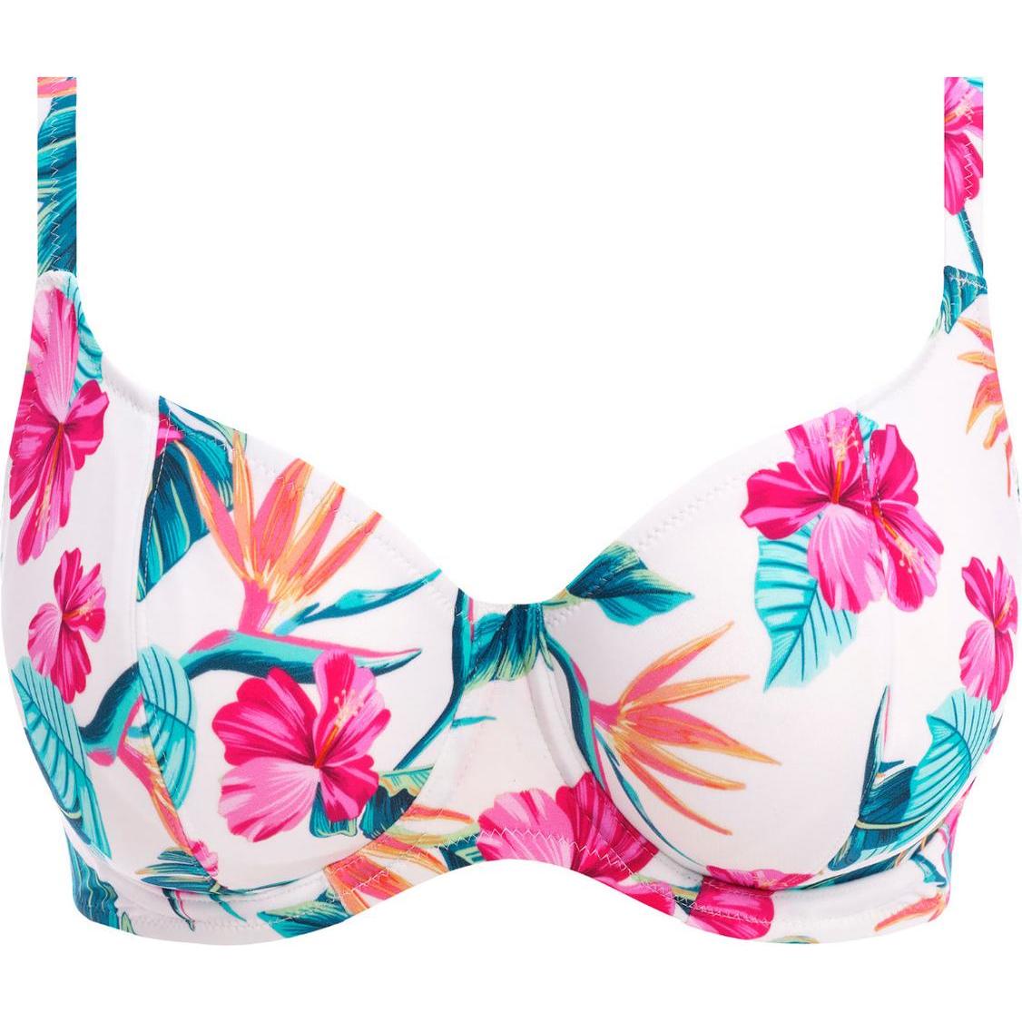 Freya, Damen, Badeanzug, bikinioberteil für damen palm paradise, Weiss, (80 G)