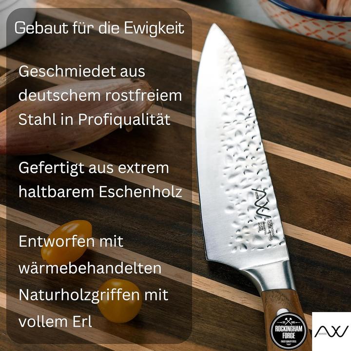 Produktbild Rockingham Forge 8-delige Houten Messenblokset mit Schärfer und Schere