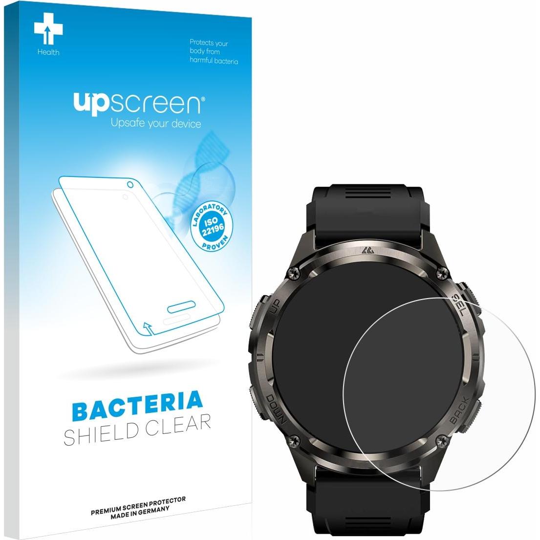 upscreen Schutzfolie Displayschutz Displayschutzfolie Folie Klar antibakteriell, Smartwatch Schutzfolie, Transparent