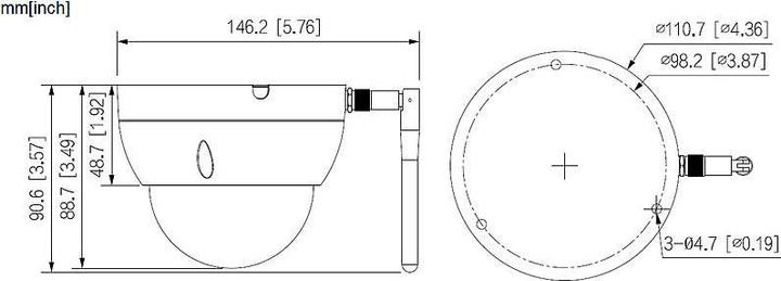 Productafbeelding Dahua NETCAMERA 4MP IR DOME WIFI/IPC-HDBW1430EN-SW-0280B (2560 x 1440 Pixels)