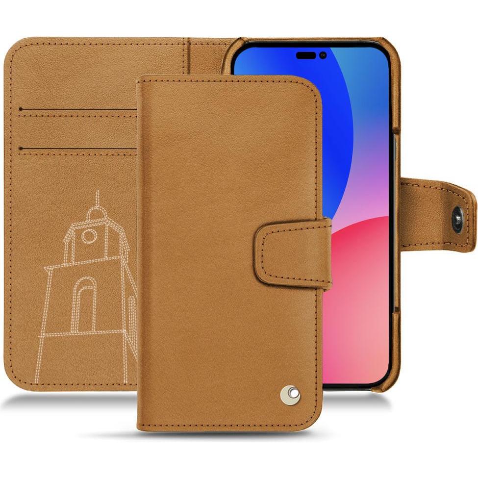 Thumbnail - Noreve Lederschutzhülle Wallet (Apple iPhone 14 Pro Max), Smartphone Hülle, Braun
