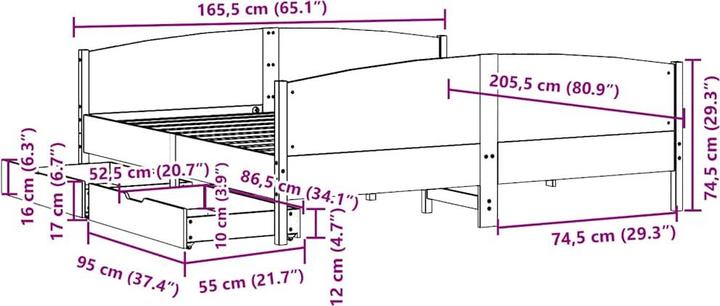 Image du produit vidaXL Bettgestell (160 x 200 cm)
