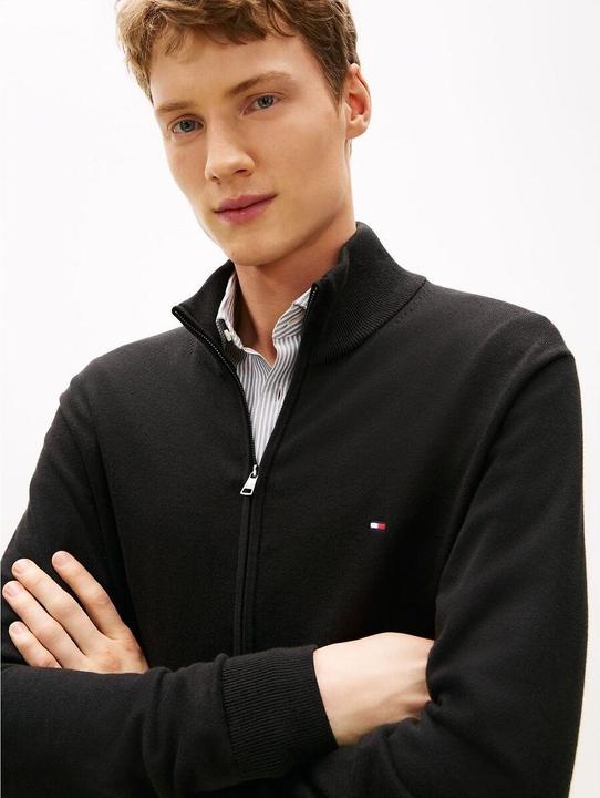 Image du produit Tommy Hilfiger Pull en Coton Essentiel à Fermeture Éclair Col Montant (M)