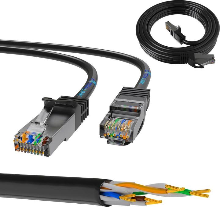 Produktbild Extralink Kat.5e FTP 0.5m | Patchcord LAN | Miedź Kabel sieciowy skrętka (F/UTP, CAT5e, 0.50 m)