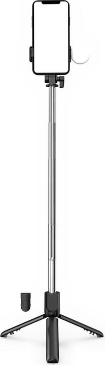 Produktbild Hurtel Selfie stick WR1YXS telescopic tripod 0.71m with round lamp - black