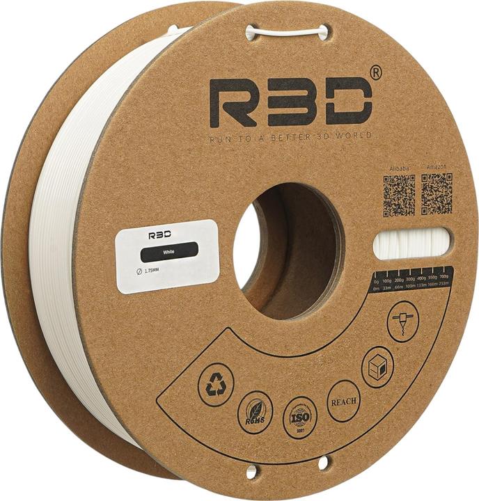 Immagine prodotto R3D Filamento PVA solubile in acqua 1,75mm 800g (PVA, 1.75 mm, 800 g, Bianco)